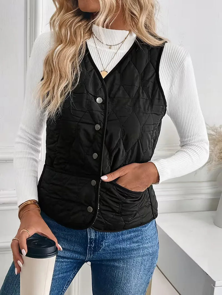 Bodywarmer met knoopsluiting