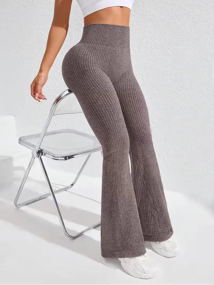 Legging met hoge taille en flared leg