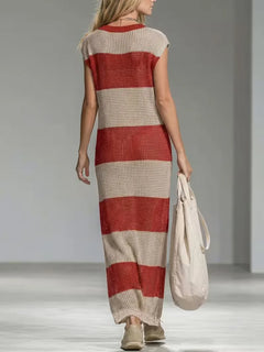 Maxi cover-up met V-hals