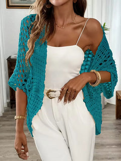 Oversized cardigan met hollow-out design