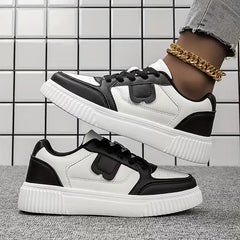 Platform sneaker met kleurblokdesign