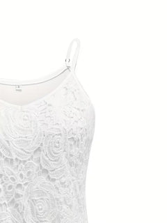 kanten tanktop met V-neck