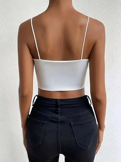 Crop top met spaghettibandjes
