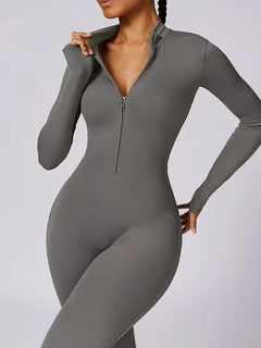 Jumpsuit met mock neckline