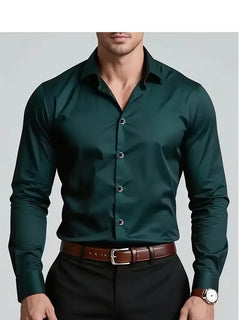 Nette overhemden slim fit mandarin kraag