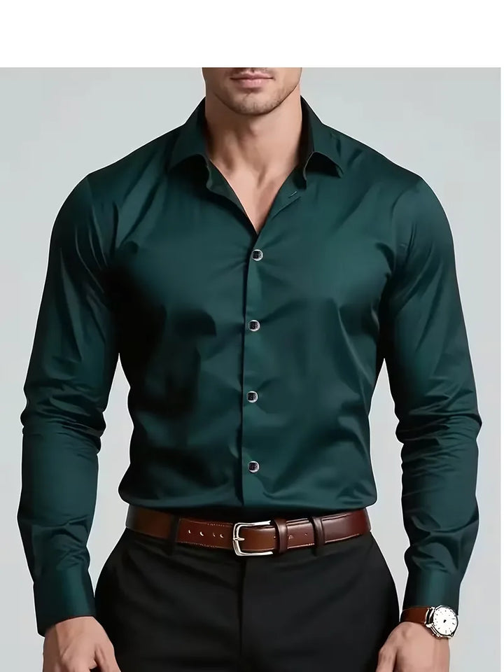 Nette overhemden slim fit mandarin kraag