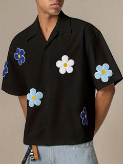 Korte mouw overhemd met bloemen
