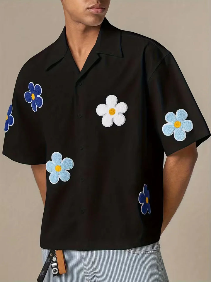 Korte mouw overhemd met bloemen