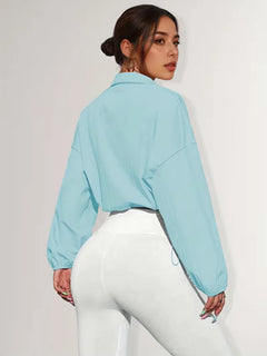 Track jacket met elastische manchetten