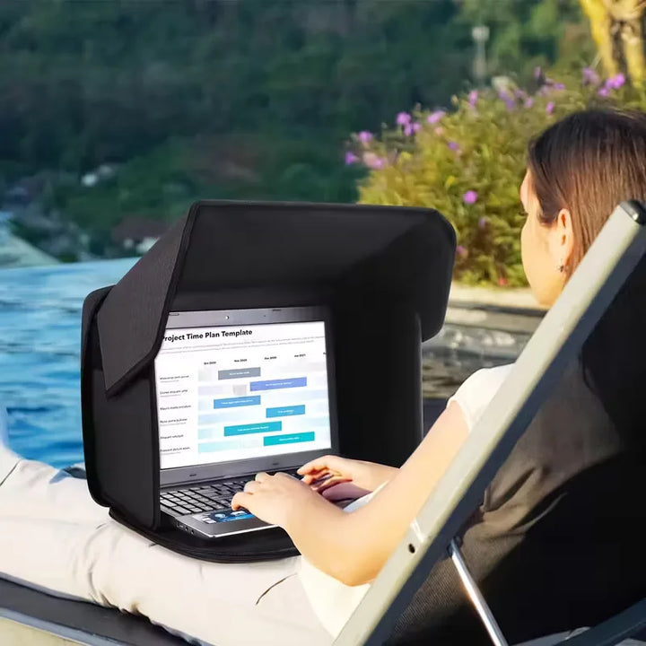 Laptoptas met zonwering