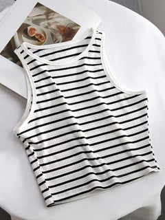 Crop top met ribbelstructuur