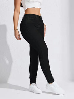 Skinny jeans met high waist