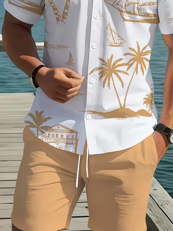 Shorts met tropische print