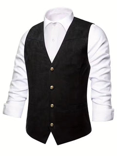 Gilet met V-hals en knopen