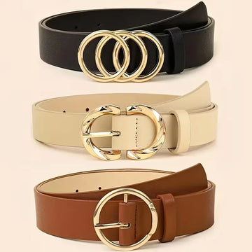 Smalle riem met metalen gespen