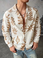 Casual overhemd met abstract print