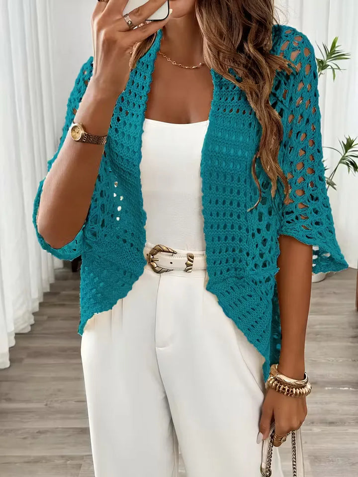 Oversized cardigan met hollow-out design
