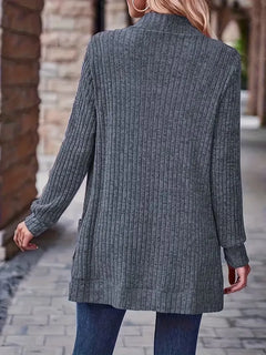Open vest met ribbelstructuur