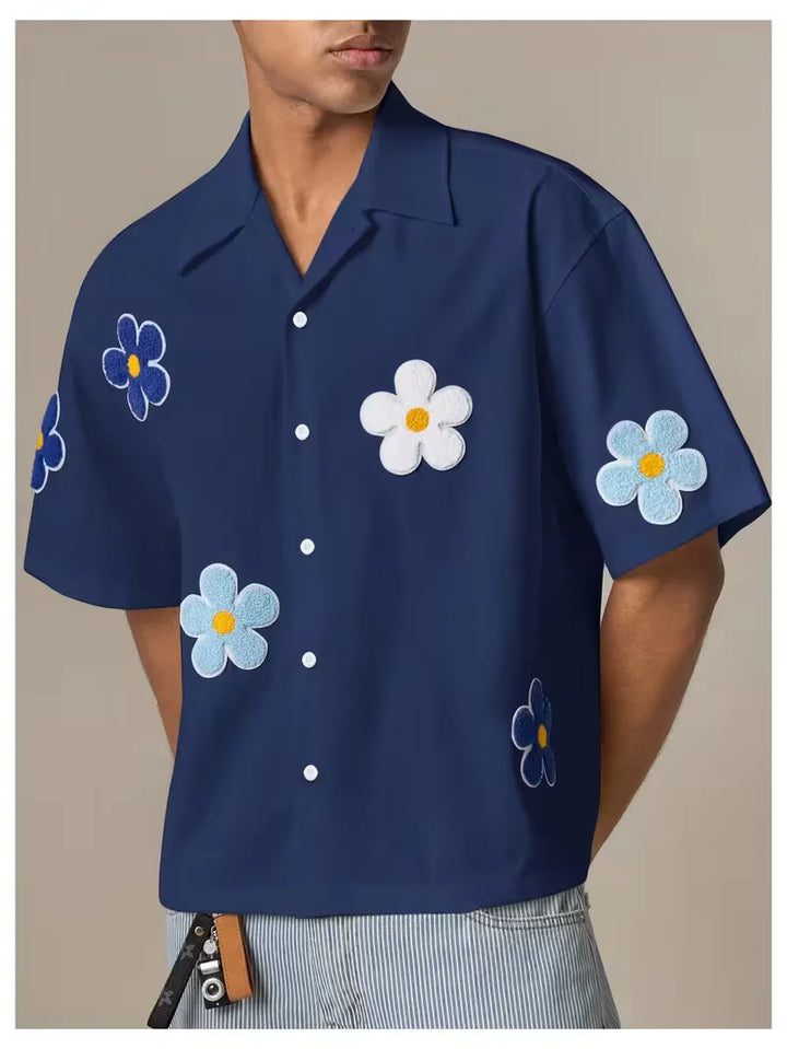 Korte mouw overhemd met bloemen