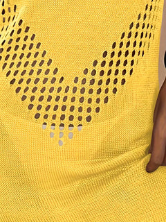 Beach cover-up met cut-out details