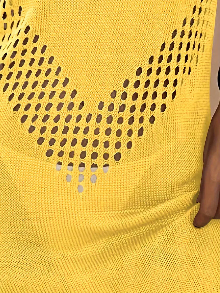 Beach cover-up met cut-out details