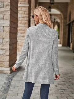 Open vest met ribbelstructuur