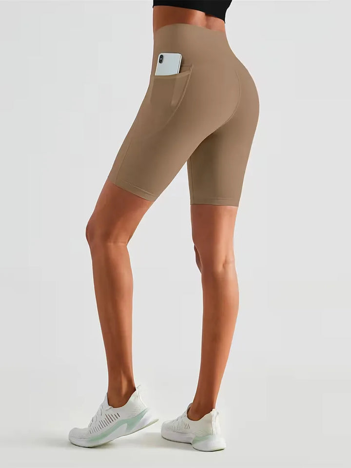 Sportshort met hoge taille