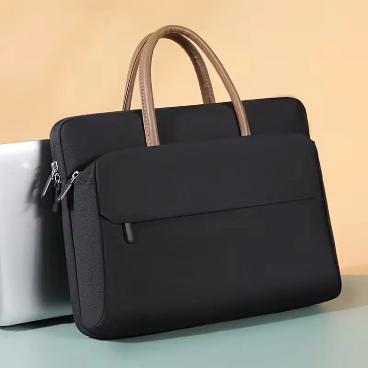 Laptoptas met voorvak en rits