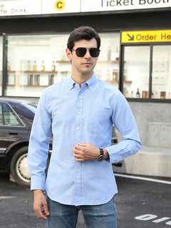 Casual overhemd met mandarin collar