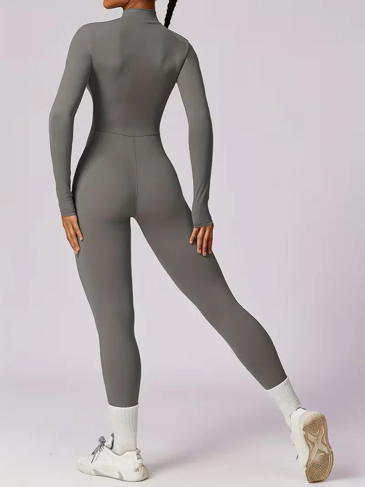 Jumpsuit met mock neckline