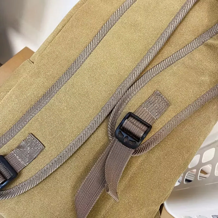 Canvas rugzak met voorvak