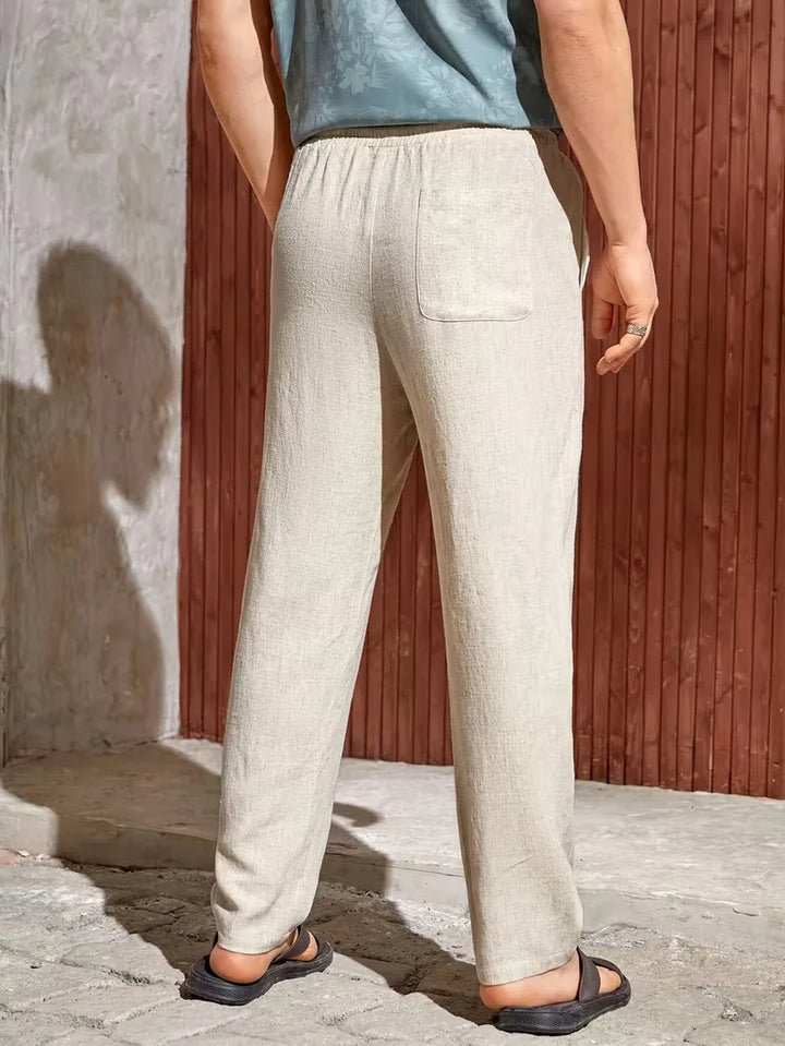 Pantalons met drawstring en straight leg