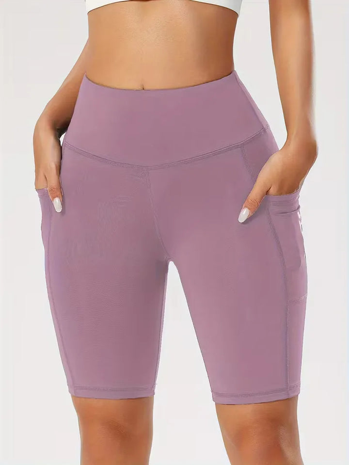Slim-fit high-waisted shorts
