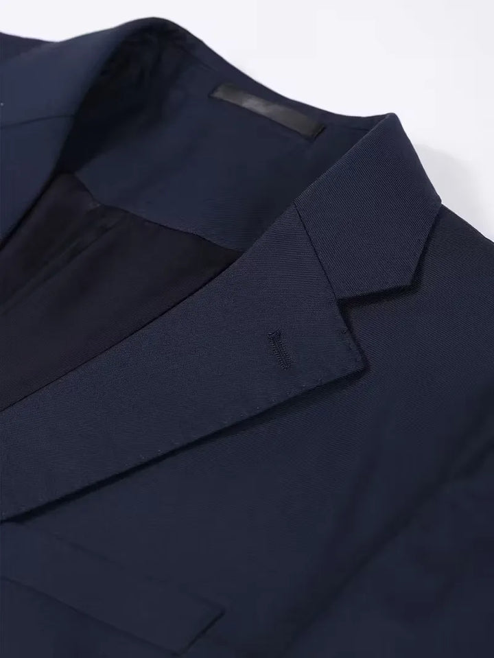Colbert slim fit met gouden knopen