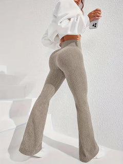 Legging met hoge taille en flared leg