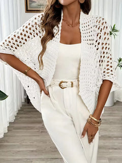 Oversized cardigan met hollow-out design