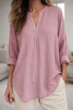 Shirt met mandarin kraag