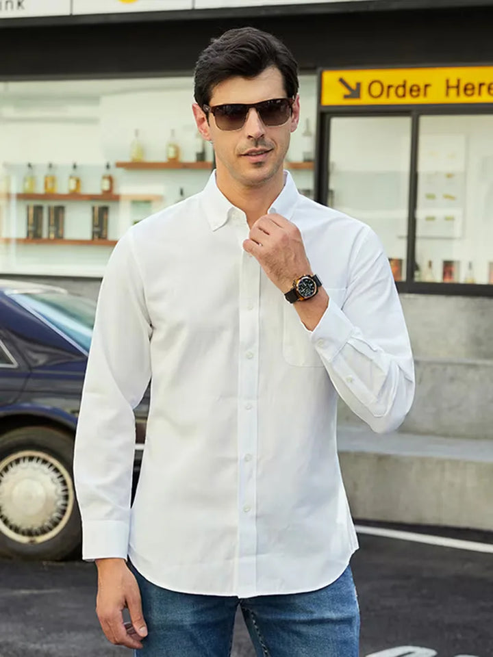 Casual overhemd met mandarin collar