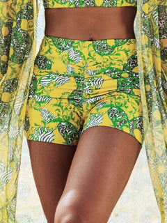 Cover-up met halternek en shorts