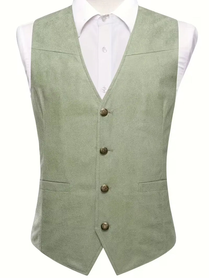 Gilet met V-hals en knopen