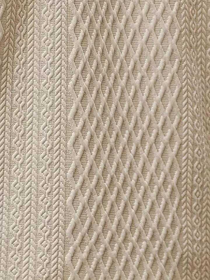 Polo met V-neck en jacquard patroon