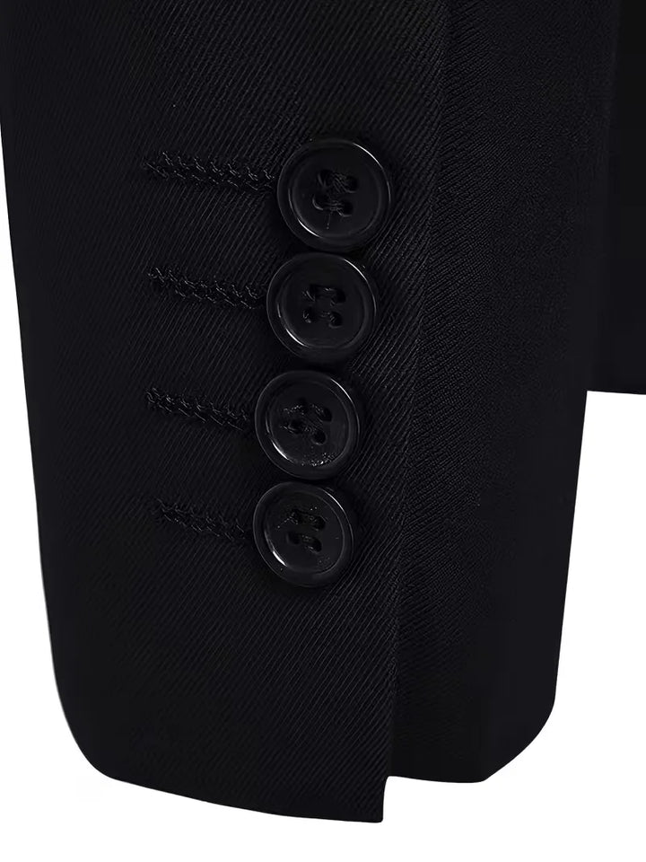 Blazer slim fit met mandarin collar