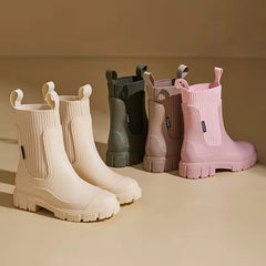 Chelsea boots met ribbed elastic panels