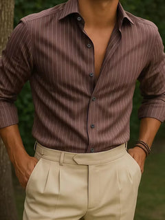 Casual overhemd met V-neck