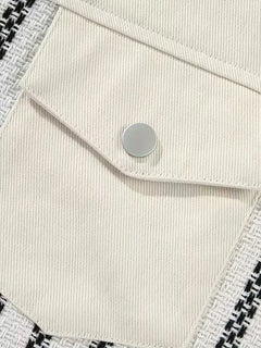 Spijkerjas met gestreept patroon