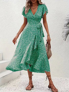 Wikkeljurk met bloemen