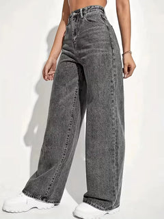 Wide leg broek met hoge taille