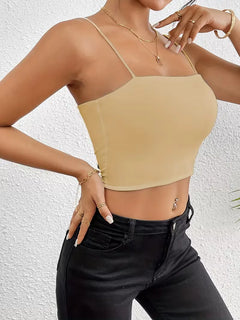 Crop top met spaghettibandjes