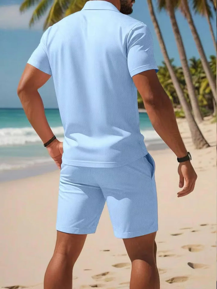 Zomer kledingset met polo en shorts