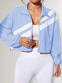 Track jacket met elastische manchetten